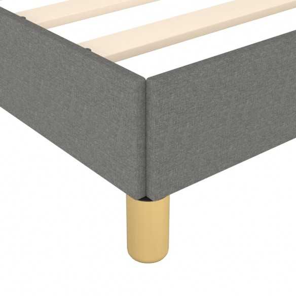 Lit Gris foncé 140 x 200 cm Tissu