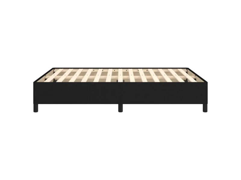 Lit Noir 140x200 cm Tissu