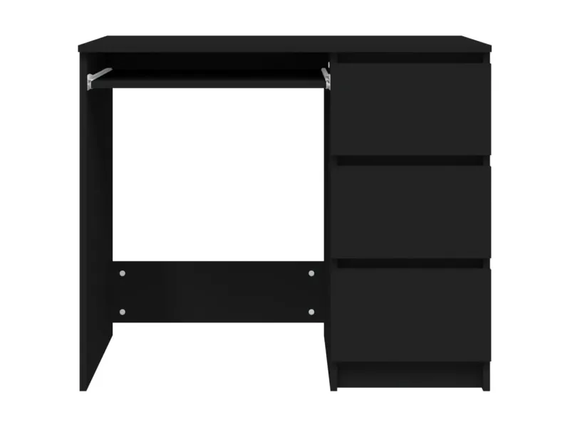 Bureau Noir 90x45x76 cm Aggloméré