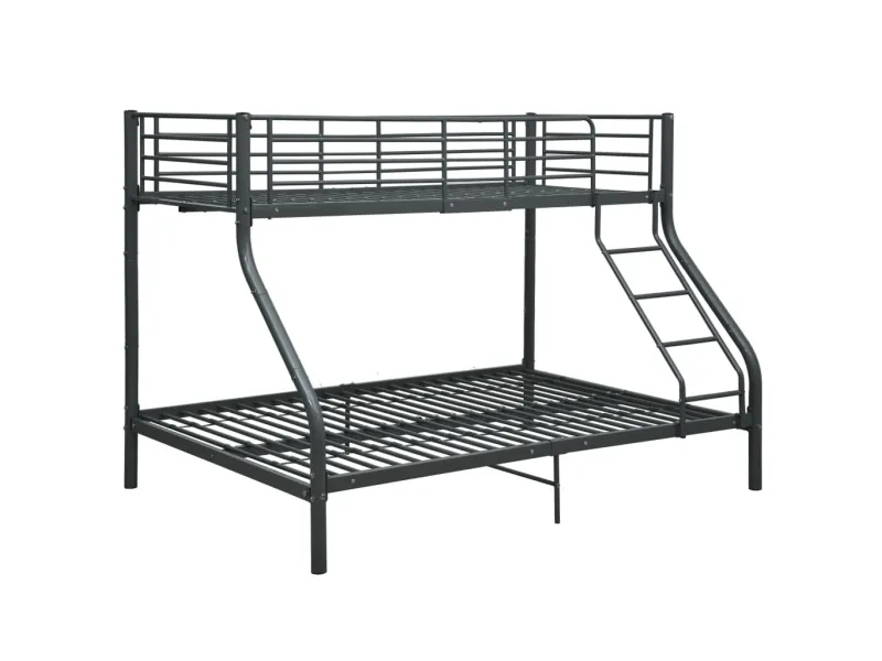 Lit superposé Noir Métal 140x200 cm/90x200 cm