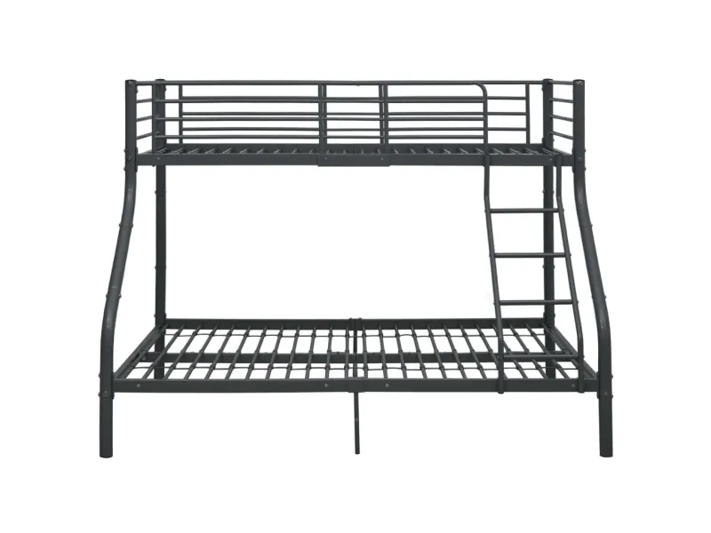 Lit superposé Noir Métal 140x200 cm/90x200 cm