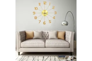 Horloge murale Métal 50 cm Doré