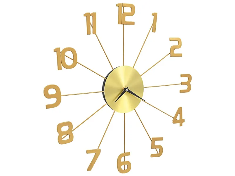 Horloge murale Métal 50 cm Doré