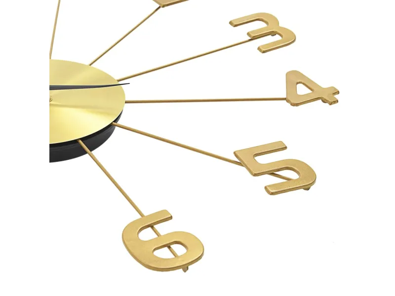 Horloge murale Métal 50 cm Doré