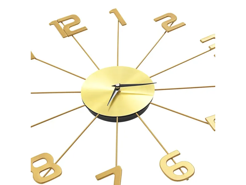 Horloge murale Métal 50 cm Doré