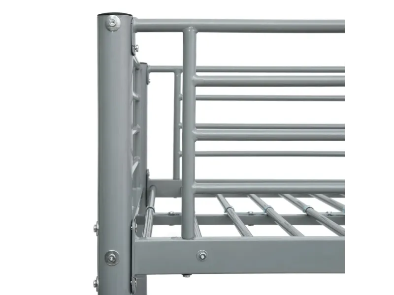 Lit superposé Gris Métal 90x200 cm