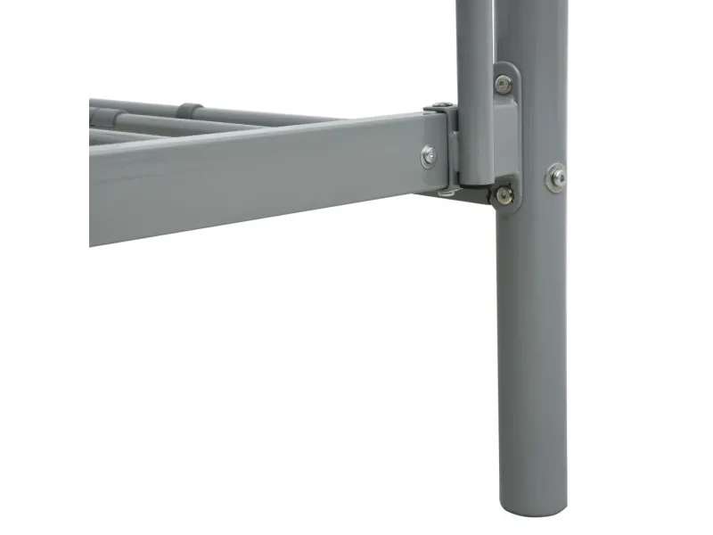 Lit superposé Gris Métal 90x200 cm