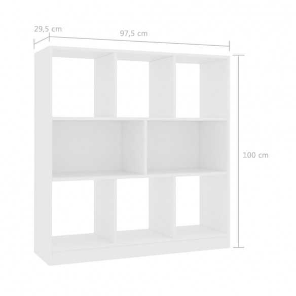 Bibliothèque Blanc 97,5x29,5x100 cm 