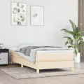 Cadre de lit Crème 90x200 cm Tissu