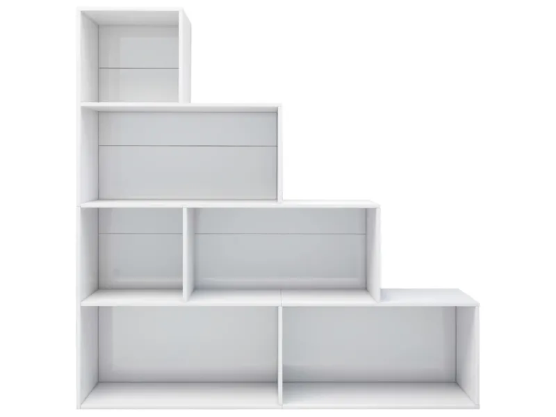 Bibliothèque/Séparateur de pièce Blanc brillant 155x24x160 cm