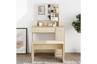 Coiffeuse avec miroir Chêne sonoma 86,5x35x136 cm