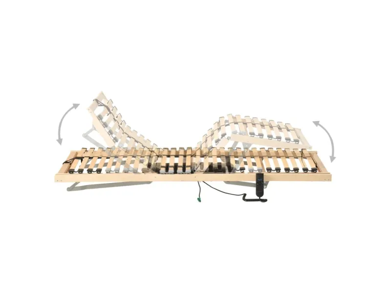 Sommier à lattes électrique avec 28 lattes 7 zones 80x200 cm