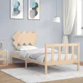 Cadre de lit avec tête de lit 90x200 cm bois massif