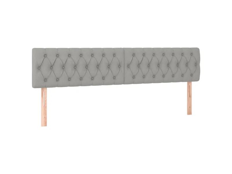 Tête de lit à LED Gris clair 180x7x78/88 cm Tissu