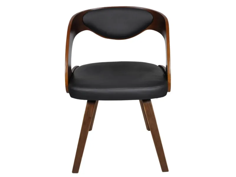 Chaises à manger lot de 2 marron similicuir