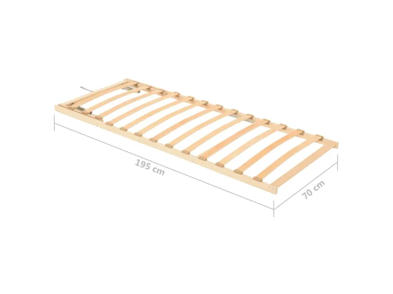 Sommier à lattes 13 lattes tête de lit réglable 70x200 cm
