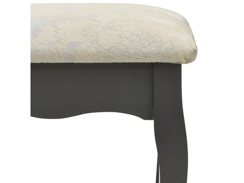 Ensemble de coiffeuse avec tabouret Gris 75x69x140 cm Paulownia