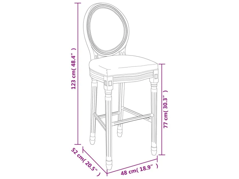 Tabourets de bar lot de 2 blanc lin