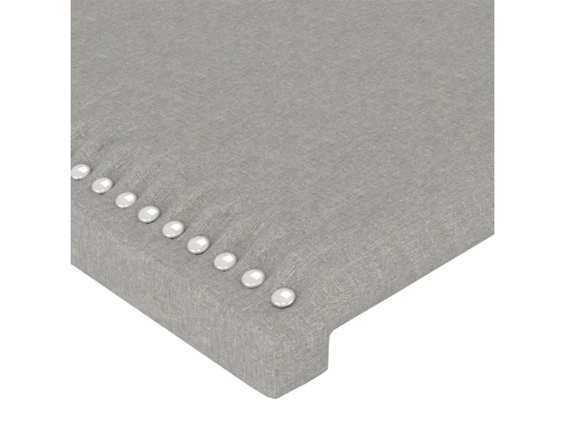 Tête de lit avec oreilles Gris clair 103x23x118/128 cm Tissu