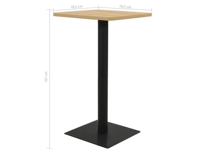 Table de bistro Couleur chêne 78,5x78,5x107 cm