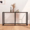 Table console Transparent 140x35x75,5 cm Verre trempé