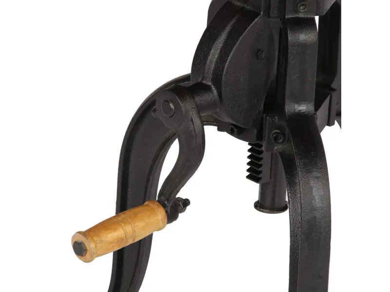 Table d'appoint 45x (45-62) cm Bois de récupération et fonte