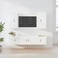Ensemble de meubles TV 5 pcs Blanc brillant Bois d'ingénierie