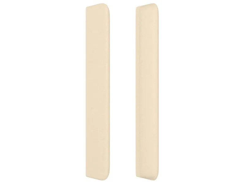 Tête de lit avec oreilles Crème 147x16x118/128 cm Tissu