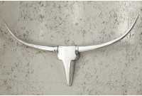 Trophée design Tête de taureau teinté argent