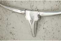 Trophée design Tête de taureau teinté argent