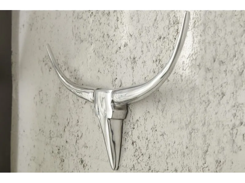 Trophée design Tête de taureau teinté argent