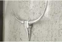 Trophée design Tête de taureau teinté argent
