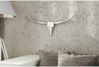 Trophée design Tête de taureau teinté argent