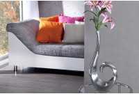 Vase décoratif 50 cm en boucle teinté argenté