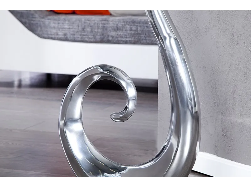 Vase décoratif 50 cm en boucle teinté argenté