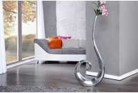 Vase décoratif 106 cm en boucle teinté argenté