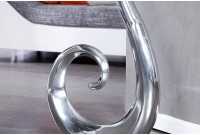 Vase décoratif 106 cm en boucle teinté argenté