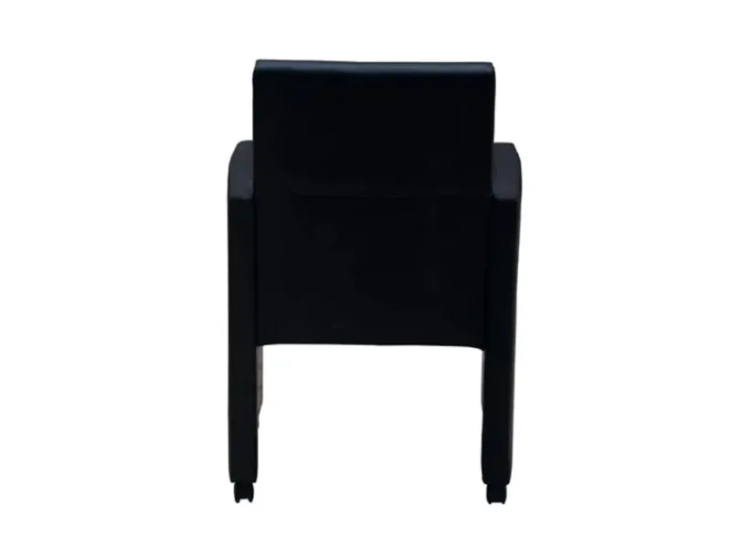 Chaises à manger lot de 2 noir similicuir