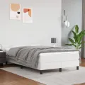 Cadre de lit avec matelas Blanc 120x200cm Similicuir