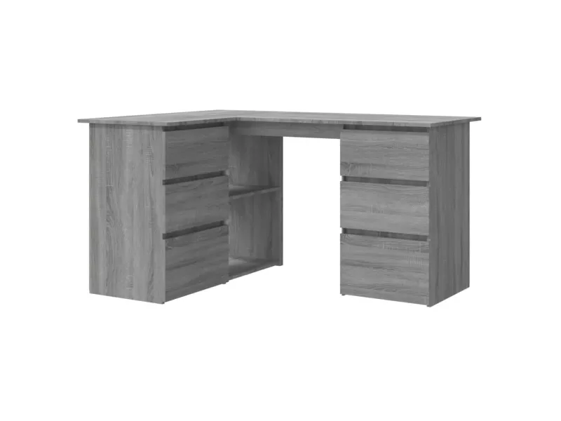 Bureau d'angle Sonoma gris 145x100x76 cm 