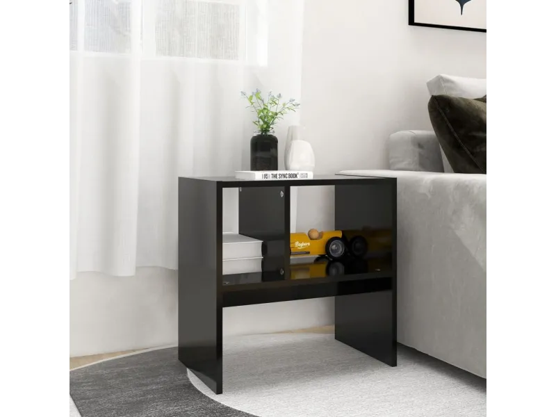 Table d'appoint Noir 50x30x50 cm Aggloméré