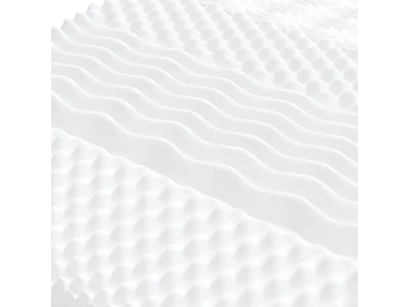 Matelas en mousse blanc 140x200 cm 7 zones dureté 20 ILD