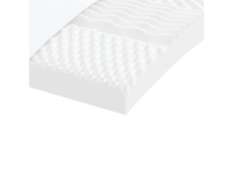 Matelas en mousse 2 pcs blanc 90x200 cm 7 zones dureté 20 ILD