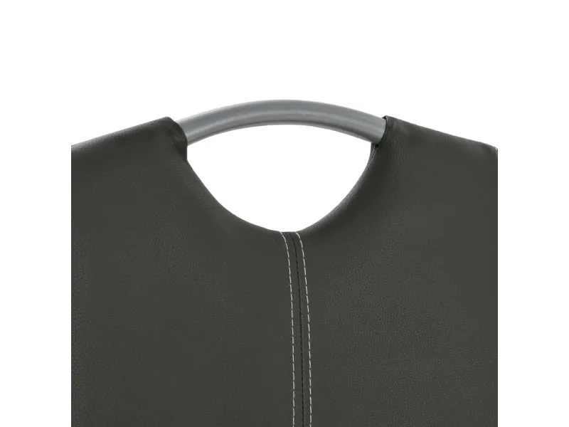 Chaises à manger cantilever lot de 2 gris similicuir