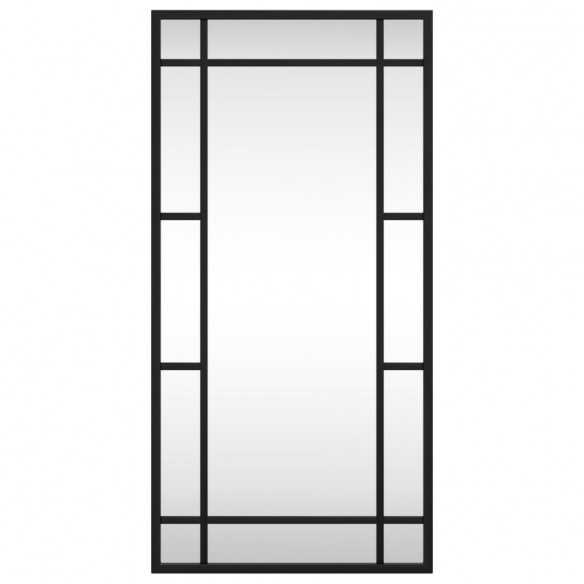 Miroir mural noir 30x60 cm rectangulaire fer