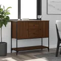 Buffet chêne marron 100x36x85 cm bois d'ingénierie