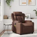 Fauteuil de massage inclinable Marron Similicuir
