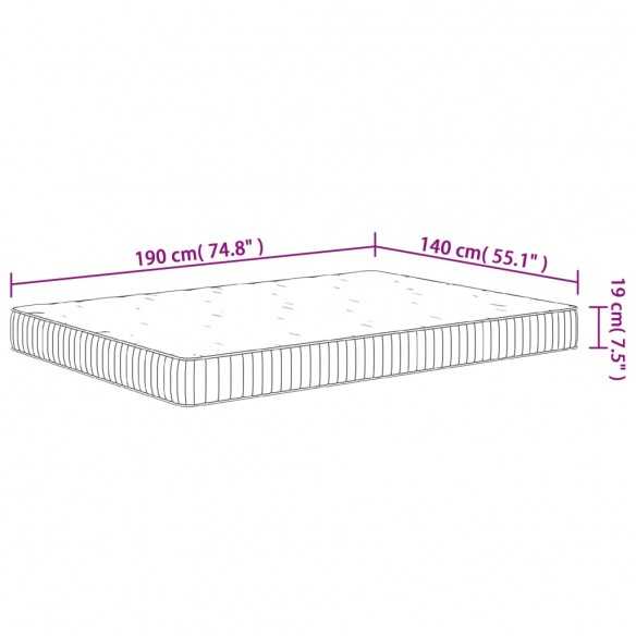 Matelas à ressorts ensachés moyen 140x190 cm