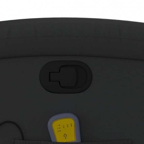 Fauteuil inclinable de massage noir cuir véritable