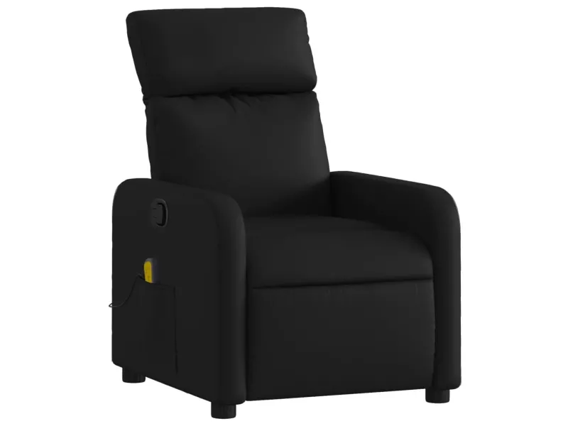 Fauteuil de massage inclinable Noir Similicuir